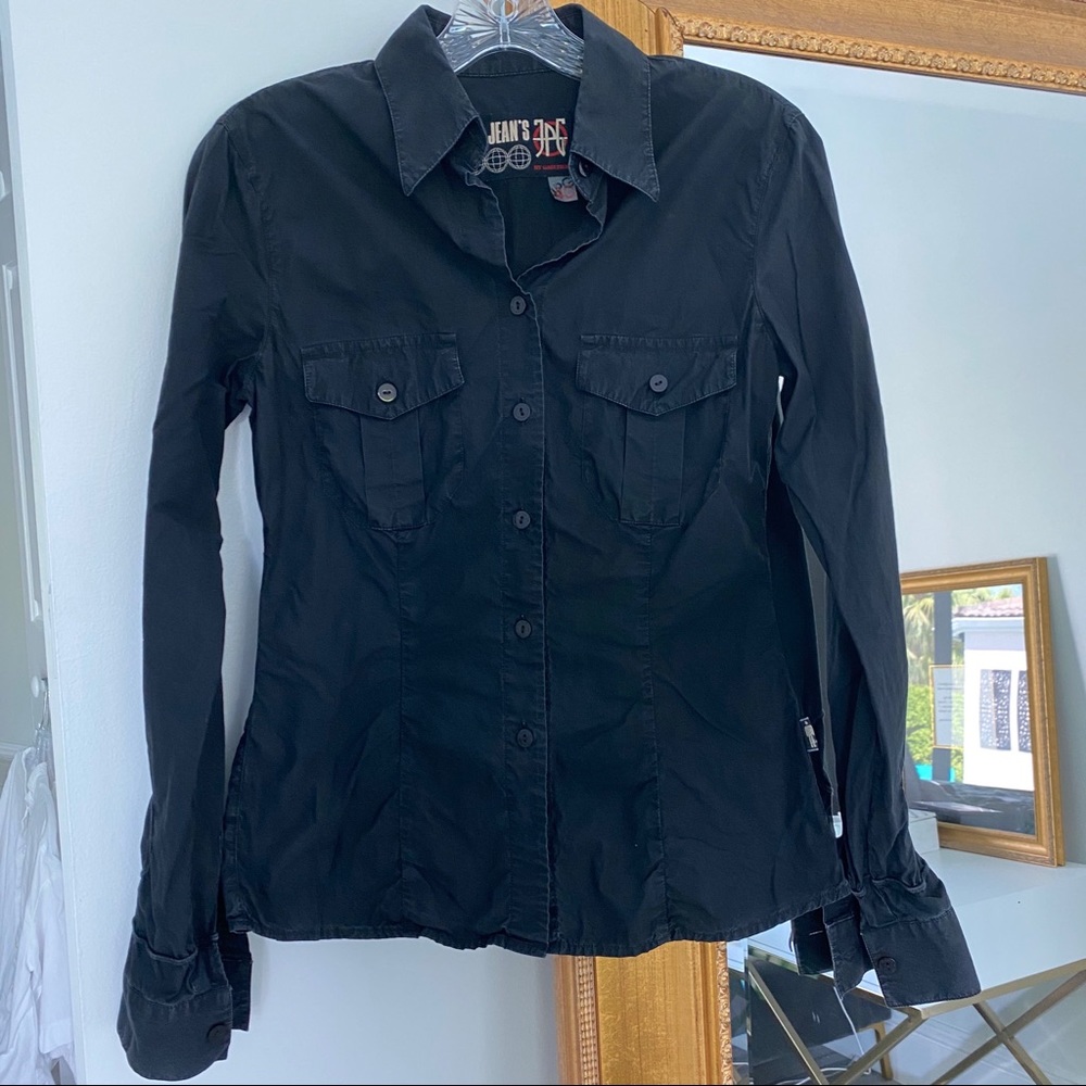 Jean Paul Gaultier black button down sz 40 (6)